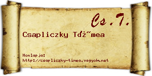 Csapliczky Tímea névjegykártya